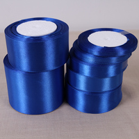 royal blue Satin Ribbon 25Yards 6mm-50mm Packing Material DIY Bow Craft  Wedding Party Decor Gift Wrapping Scrapbooking Supplies