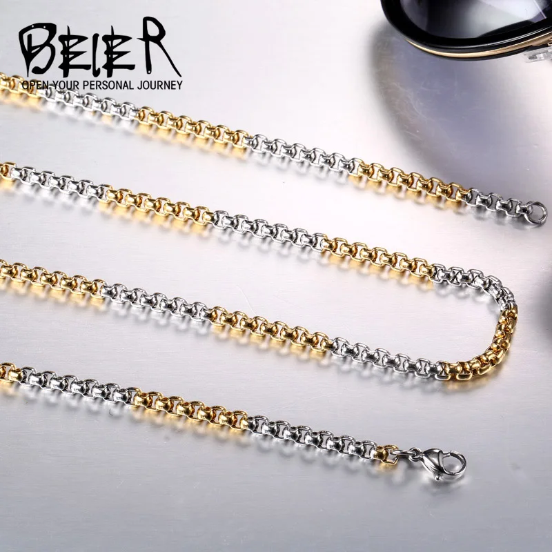 Wholesale Stainless Steel Half Part Man\'s Fashion Necklace Chain BN1012