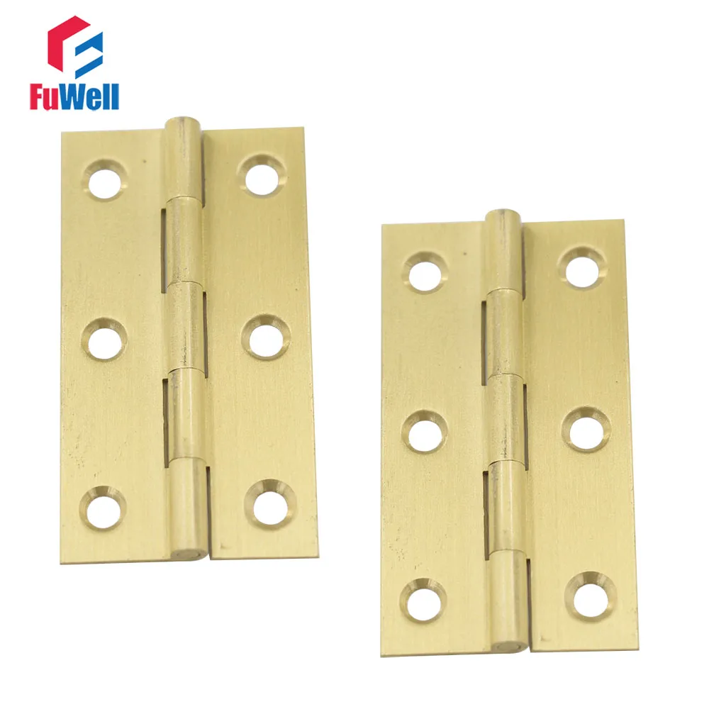 

10pcs 2.5inch Brass Hinges Furniture Fixtures Bronze Cabinet hinges 1mm Thickness Door Hinges for Kitchen Cabinets