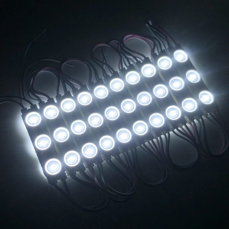 1000pcs/lot Cool white SMD 2835 LED injection module with lens 120 degree 1.5W DC12V Waterproof IP65 Cool white/warm white