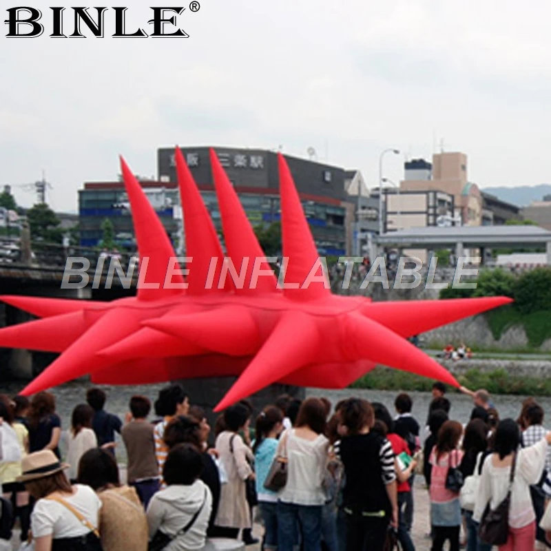 

Amazing giant red inflatable sea urchin model inflatable spikey balloon for advertising