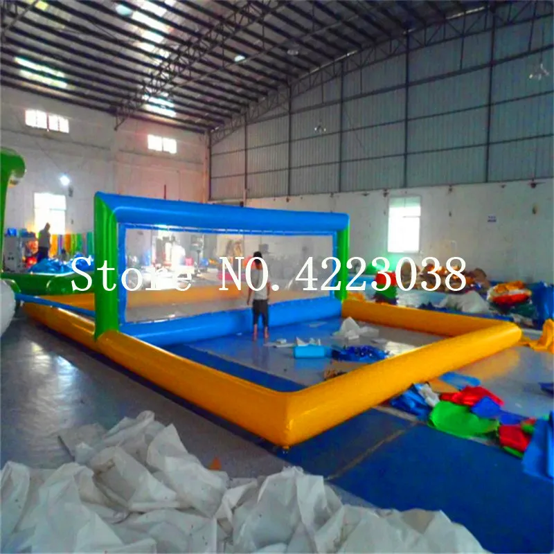 Free Shipping 0.9mm PVC Inflatable Volleyball Field for Adult On The Water,Airtight Technology Inflatable Sport Games For Sale