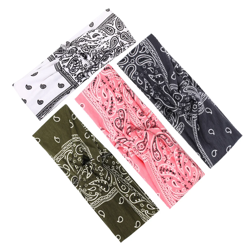 

Женские повязки на голову, спортивные повязки на голову стрейч-бандана, тюрбан, повязка на голову с бантами, аксессуары для волос для девочек