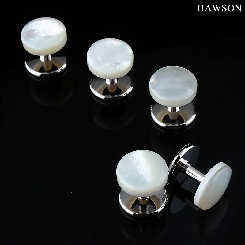 Wholesale 5 pcs One Set Natural Mother Pearl Cuff Studs High Quality Tuxedo Jewelry Shirt Studs Button