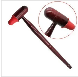 2pcs Wooden massage hammer health care massage stick hammer knock back  gym hammer rubber mahogany hammer