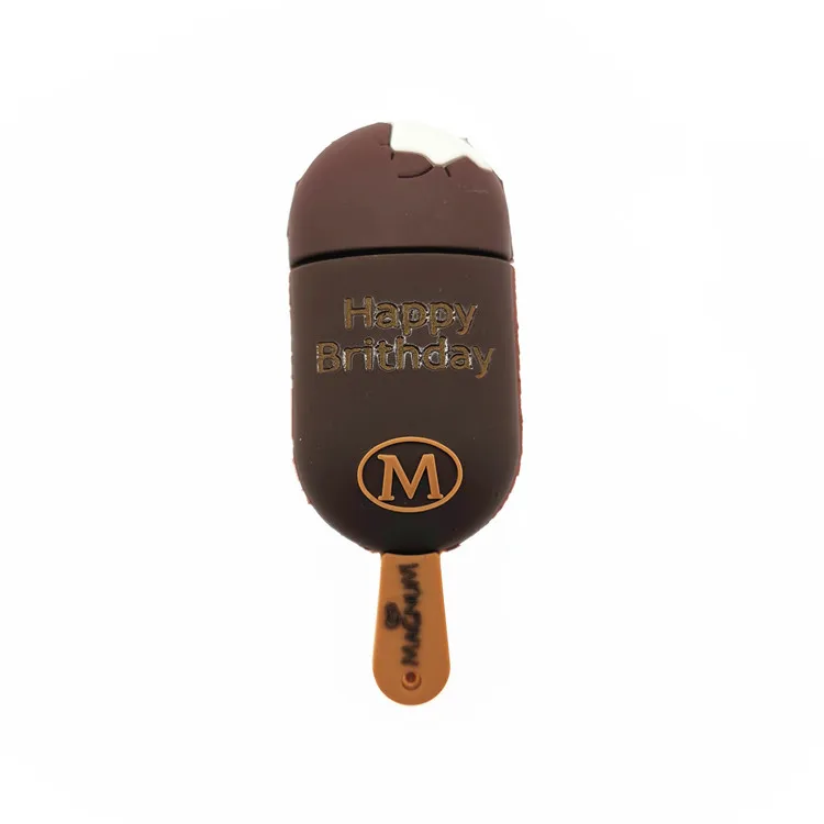 (over 10 PCS) Cute Chocolate Ice cream Pendrive Usb Flash Drive Pen Drive 4GB 8GB 16GB 32GB Memory Stick USB 2.0 Helados U Disk