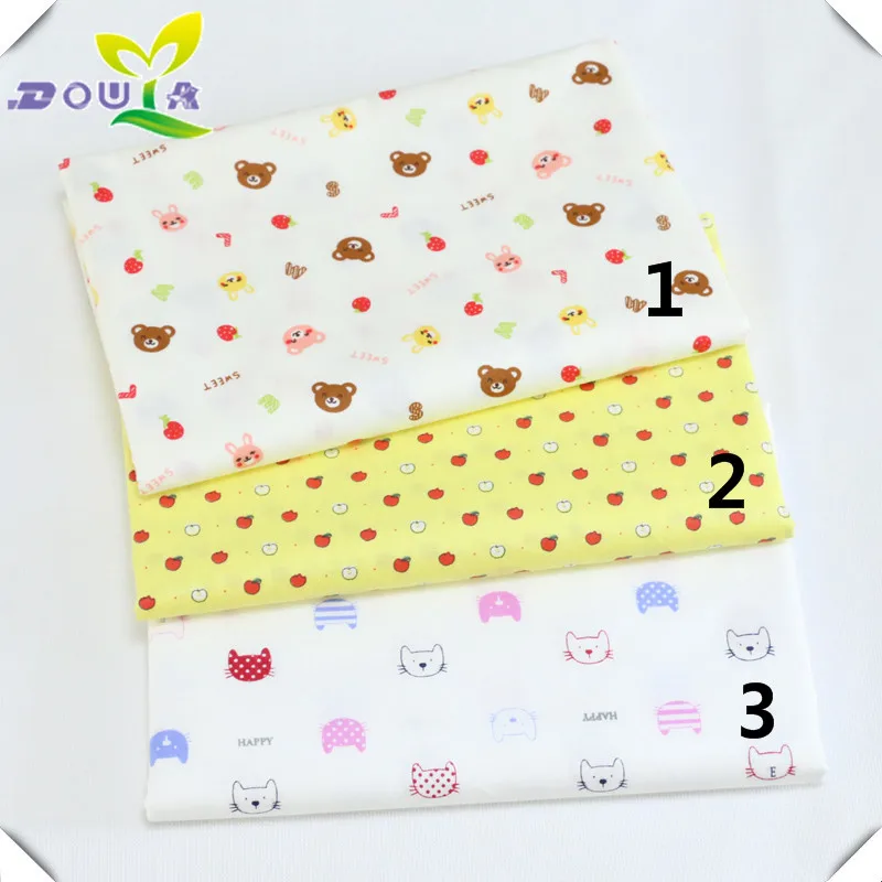 Cartoon Bear rabbit kitten printcloth cotton Bedtick small apple baby bed around cotton handmade quilts