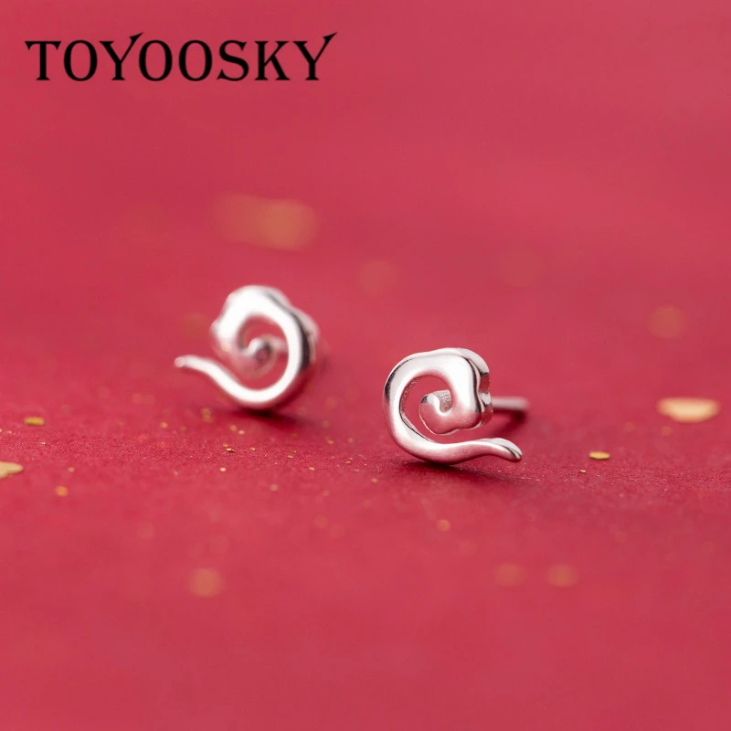 100% 925 Sterling Silver Fashion Women Clouds Stud Earrings Wonderful Gift for Girls Kids Lady Chinese Element Jewelry