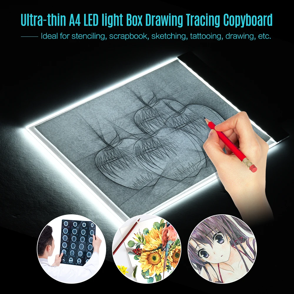 Ultrathin Dimmable LED Light  box Tablet Pad EU/AU/US/USB Plug Diamond Embroidery Diamond Painting Accessories Cross Stitch tool