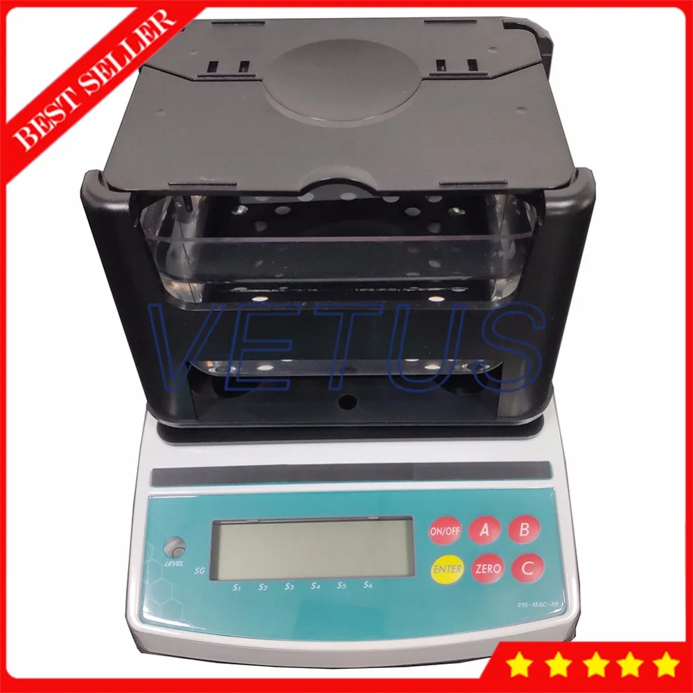 

AU-900S 0.01~900g Weight Range Digital Gravimeter Solids Densitometer Meter with RS232 Interface Density Gauge Testing Machine