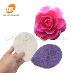 2pcs Big Petal Silicone Veiner Mold Cake Decorating Fondant Impression Flower Mold Sugarcraft Cake Mold