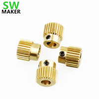 2pcs Prusa i3/Anet extrusion wheel/drive gear brass extruder feed gear 26 teeth feeding filament feed wheel