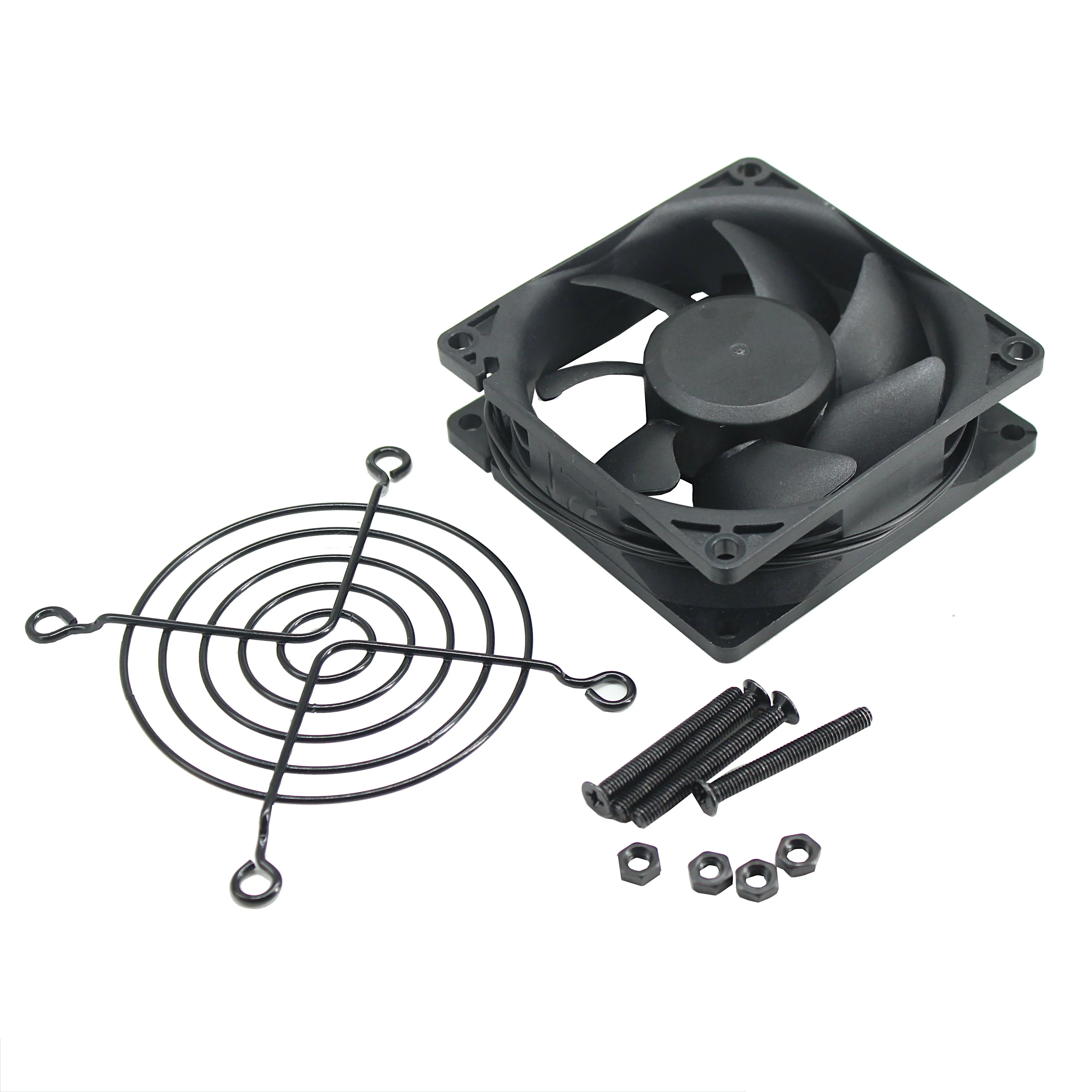 Ventilador hidráulico sem escova, 80mm 8m 8025 ec, ventilador ac 110v 115v 120v 220v, ventilador axial 80mm x 80mm x 25mm acompanha anéis/grelha