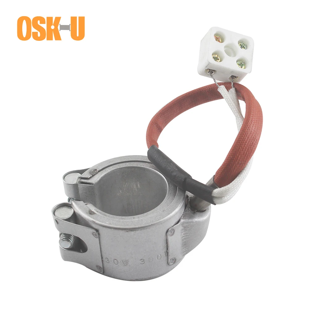 30mm ID Ceramic Band Heater 230V 30x30/30x45mm Height Aluminium Plate Cover Injected Mould Heating Element Wattage 300W