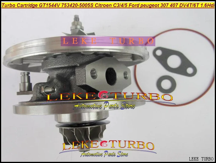 TURBO Cartridge CHRA GT1544V 750030-0002 753420 753420-5005S Turbocharger For FORD For CITROEN C3 C4 C5 307 407 DV4T DV6T 1.6L