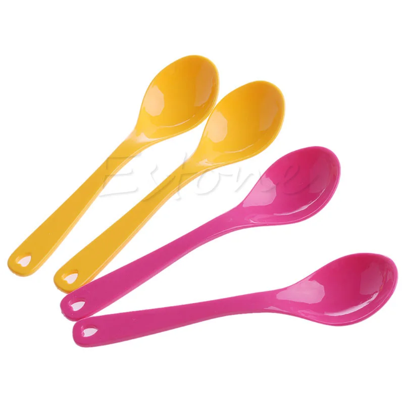 Children Like 12Pcs Baby Feeding Spoon Safe Plastic Toddler Training Eating Spoon Set Food Convenient