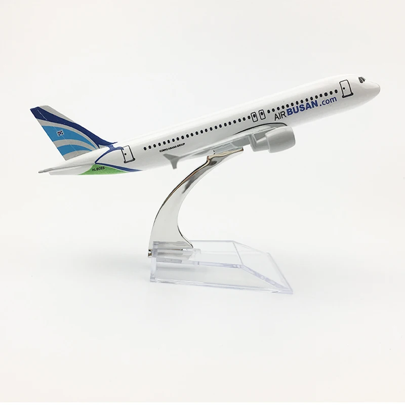 Busan Airlines, South Korea Aeroplane model Airbus A320 airplane 16CM Metal alloy diecast 1:400 airplane model toy for children