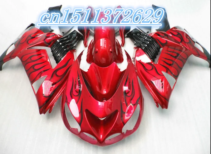 

Dor-Fairing kit for Kawasaki ninja ZX14 2006-2011 fairings ZX14R 06-11 red black D injection