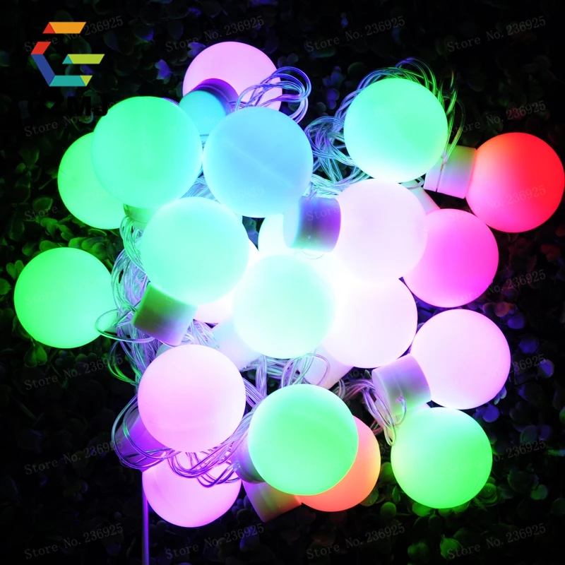 5M 20LED Christmas Lights Outdoor RGB LED String Fairylights for Party Wedding Bedroom Home Holiday Light Event Hotel Decoration