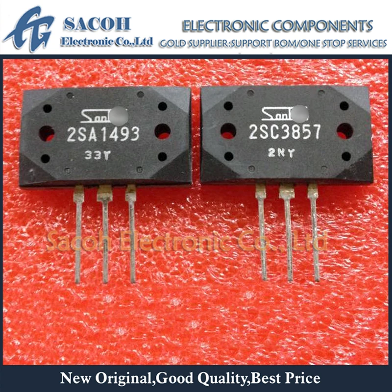 Refurbished Original 2Pairs(4Pcs)/Lot 2SA1493 A1493 + 2SC3857 C3857 MT-200 Silicon NPN + PNP Audio Amplifier Transistor