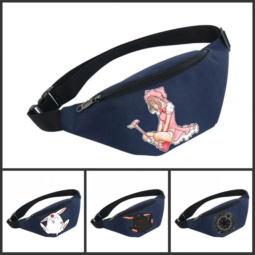 

Unisex Fanny Pack women Belt Waterproof Chest Handbag Waist Bag Ladies Waist Pack Belly Bags For Card Captor Sakura