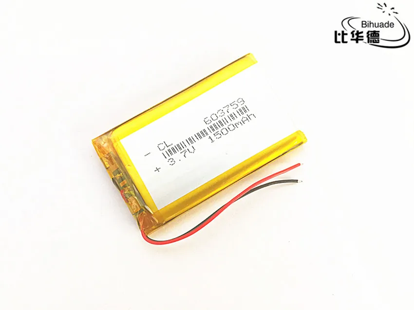 10pcs 3.7V,1500mAH,603759 Polymer lithium ion / Li-ion battery for TOY,POWER BANK,GPS,mp3,mp4,cell phone,speaker