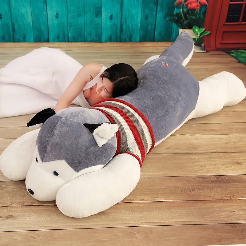 Hot Animal Husky Plush Toy Large Stuffed Cartoon Dog Doll Animals Toys Sleeping Pillow for Lover Gift 150cm 170cm 200cm