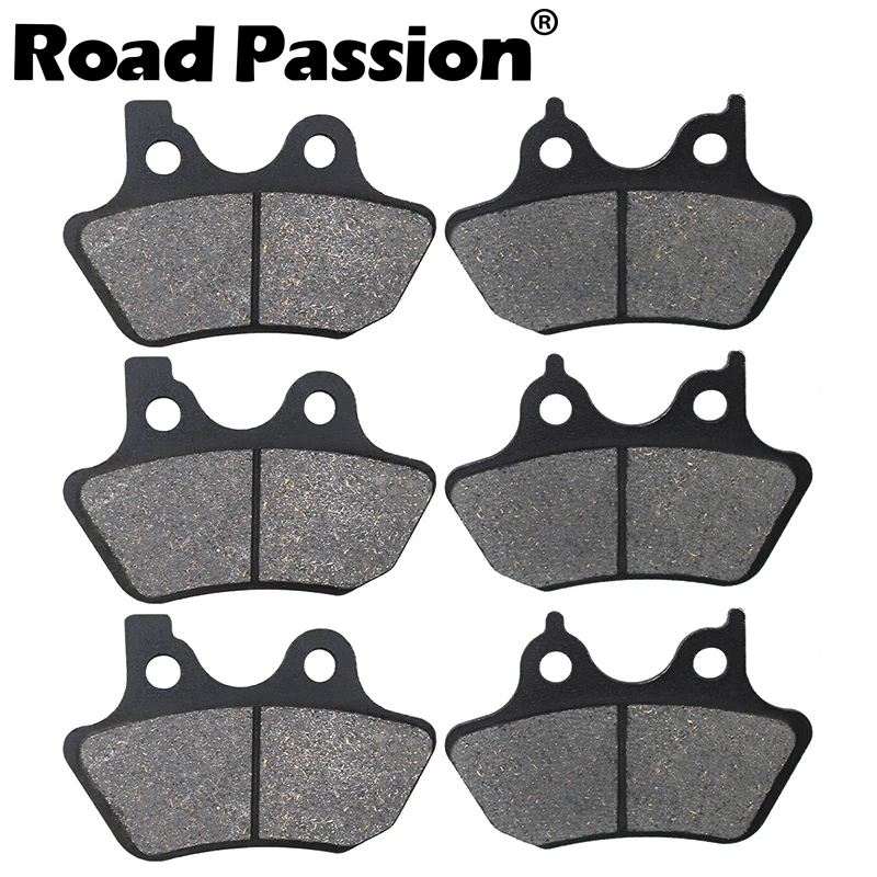 Road Passion Motorcycle Front & Rear Brake Pads For HARLEY FLHRi FLHR FLHRCi FLHT FLHTi FLTR FLTR-i FLHTCU-I 2000 2001 2002-2007