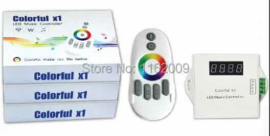 

DC12-24V LED Dream Color Music Aluminum Controller With Touch Remote and White Shell for SPI 6803 2811 2812B 1903 SMD5050 strip