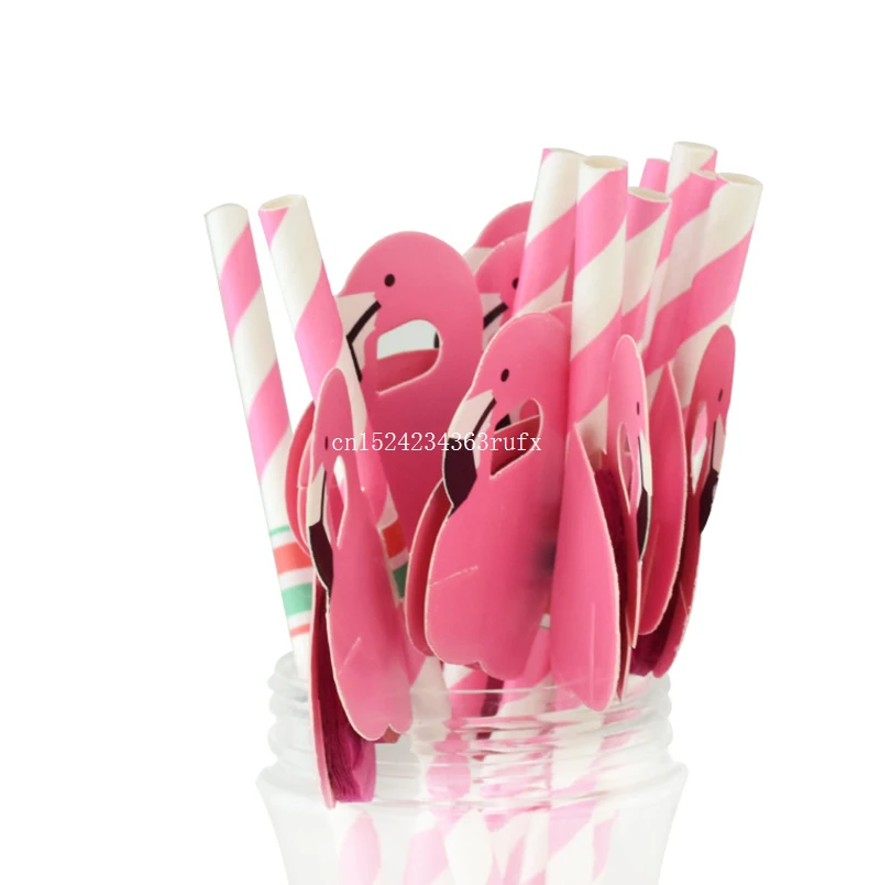 2000pcs Funny Flamingo Paper Drinking Straws Bendy Drink Straws for Bachelorette Party Festival Decorations Wholesale