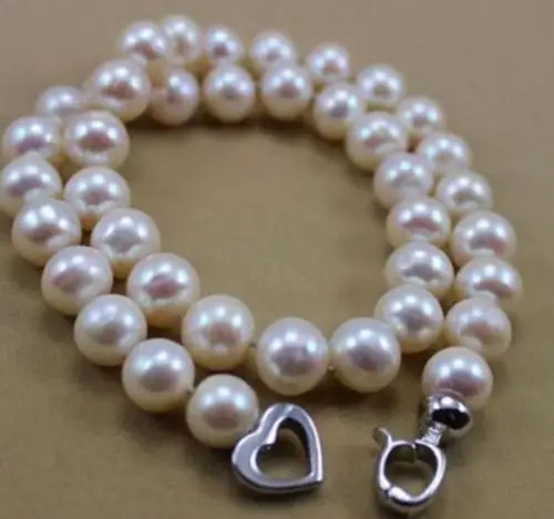 Hot selling free shipping*****CHARMING AAA WHITE 10-11MM SOUTH SEA NATURAL PEARL NECKLACE 17 INCH