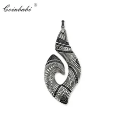 Hook Ethnic Maori Pendant 925 Sterling Silver For Women Men Fashion Jewelry Good Gift Europe Heart Rebel Pendant Fit  Necklace