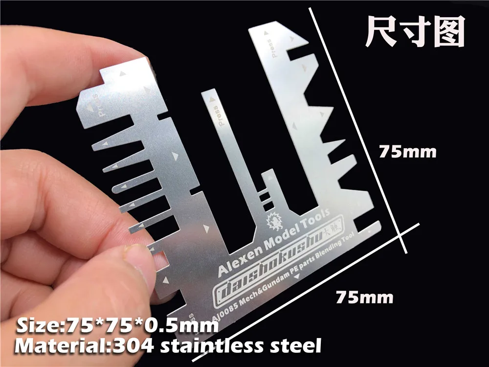for Gundam Model Tanks Ships Photo Etched Parts Bender Bending Tool Hand Pressure Auxiliary Ruler