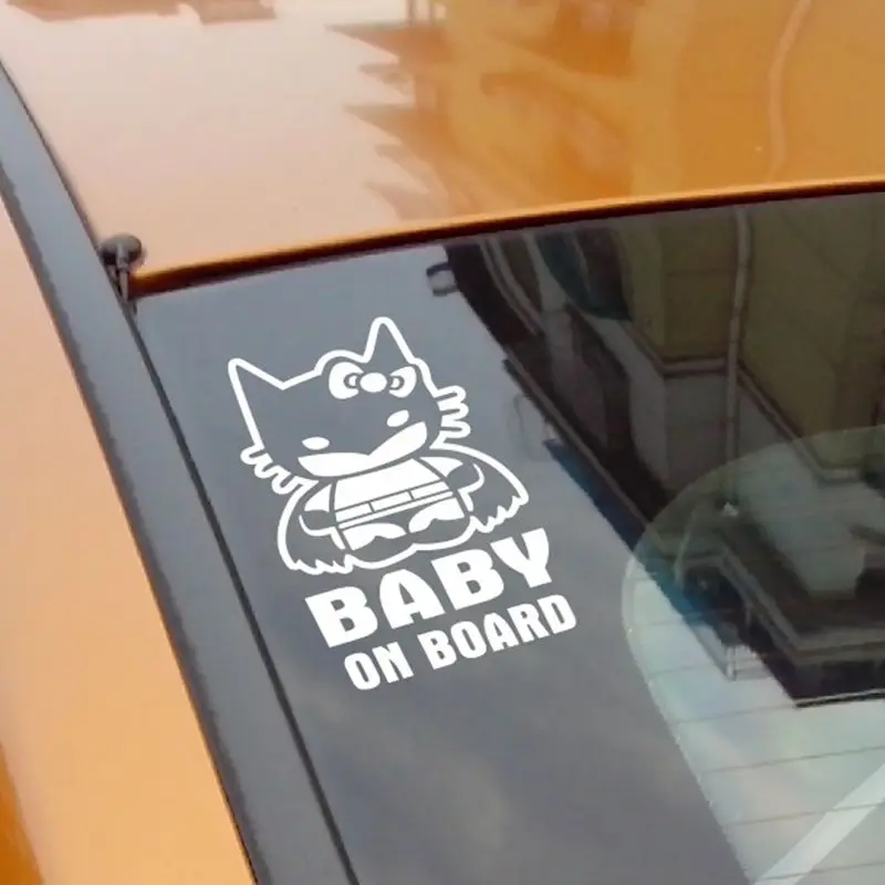 BABY Girl ON BOARD Vinyl Car Decal Cute Stickers / cartoon hero reflective tape stickers