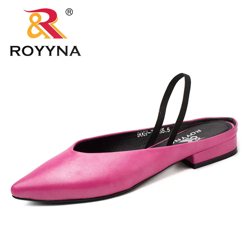 ROYYNA New Elegant Style Women Pumps Pointed Toe Women Shoes Square Heels Women Dress shoes Comfortable Light Fast Free Shipping