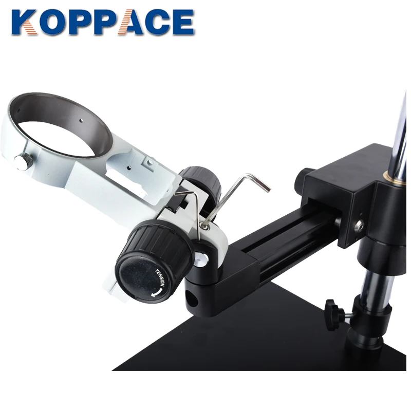 KOPPACE-مجهر ستريو 76 مللي متر ، دعم ذراع الفتحة ، منصة 400 × 300 مللي متر ، نطاق حركة 320 مللي متر