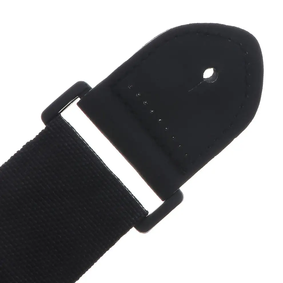 Correa Universal para guitarra, cinturón ajustable de nailon con extremos de cuero PU para guitarra clásica de madera folclórica, 68cm-124cm