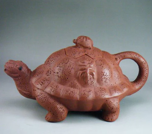 On sale! 280cc Yixing ore teapot, Creative kettle, longevity turtle tea pot, Purple clay tea set !