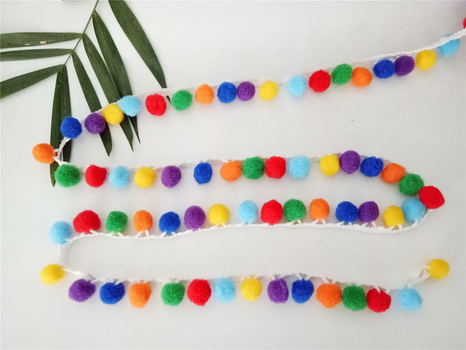 20yards Ball Pom Pom Bobble Trim Braid Fringe Ribbon Edging Craft Decoration