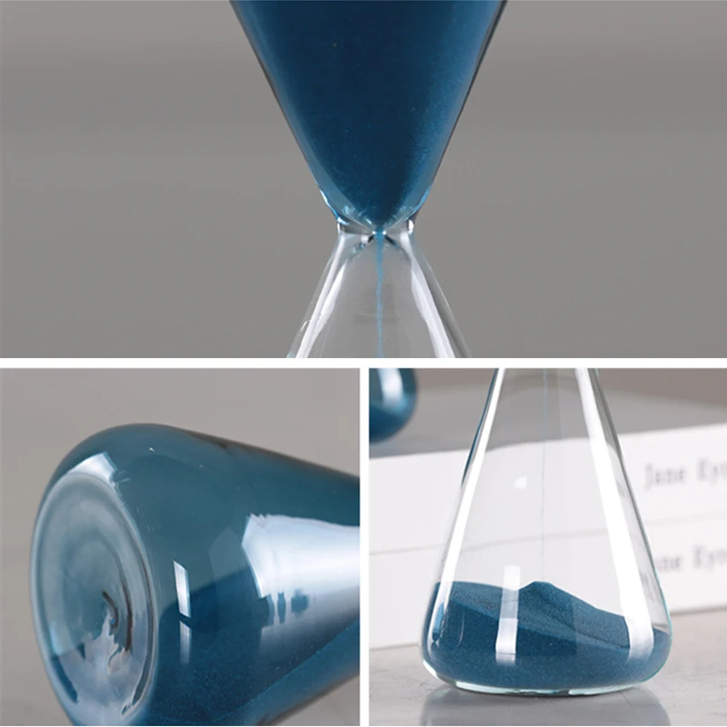 New Hourglass Creative Blue Sand Clock Sandglass 10/30/60 Minutes Hourglass Timer Home Decorative Arts Gifts Toy For Kids