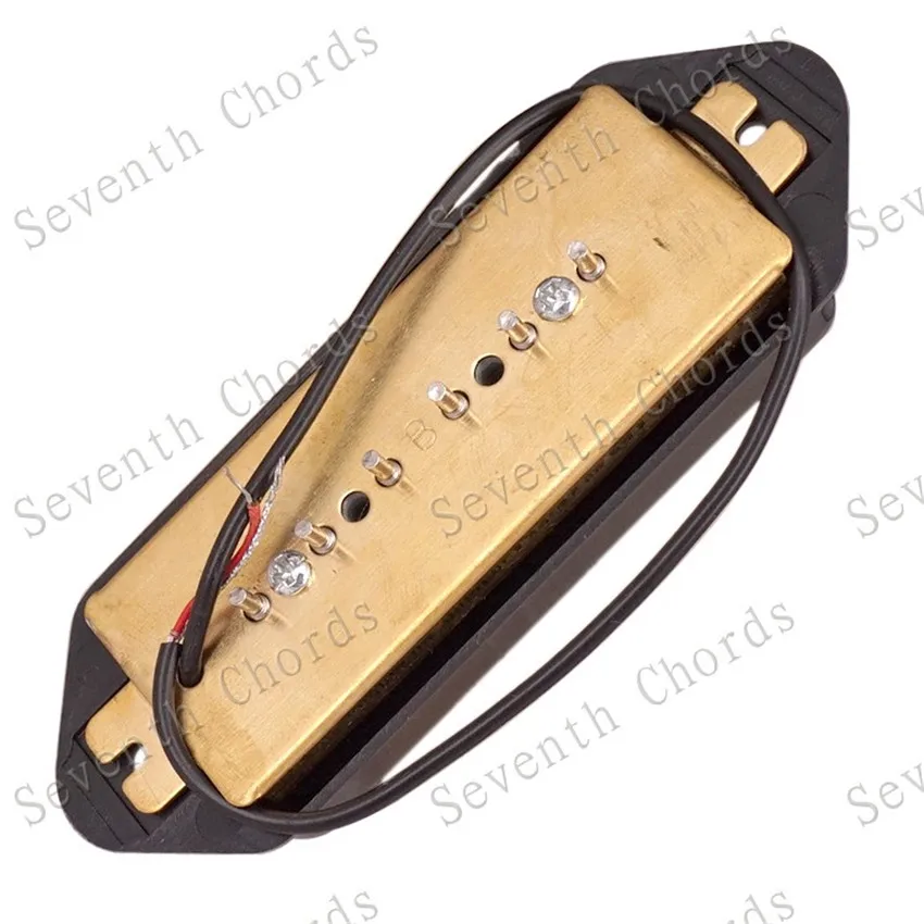 Ein Set 2 Stück schwarze Hundeohr 6-saitige Tonabnehmer für E-Gitarre Zubehör Teile Musikinstrument – Detail 4