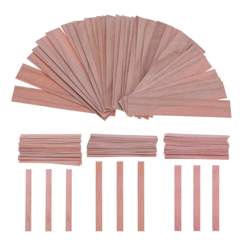 50pcs Wooden Candles Core Wicks for Candles Making Palm Wax Candle Supplies DIY Home Decor