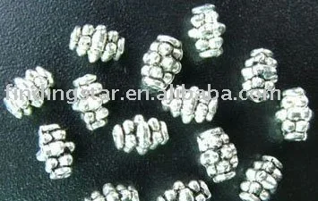 FREE SHIPPING 1500pcs Tibetan silver dotted barrel spacer beads A85