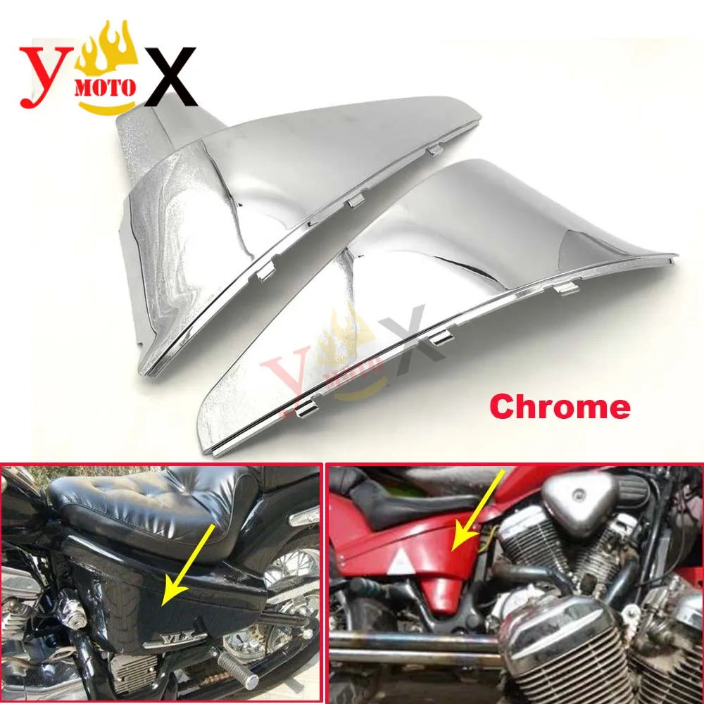 

Shadow VLX 600 STEED400 Chrome ABS Battery Cover Plastic Side Fairing Guard Protector For Honda VLX600 VT600C 1988-1998