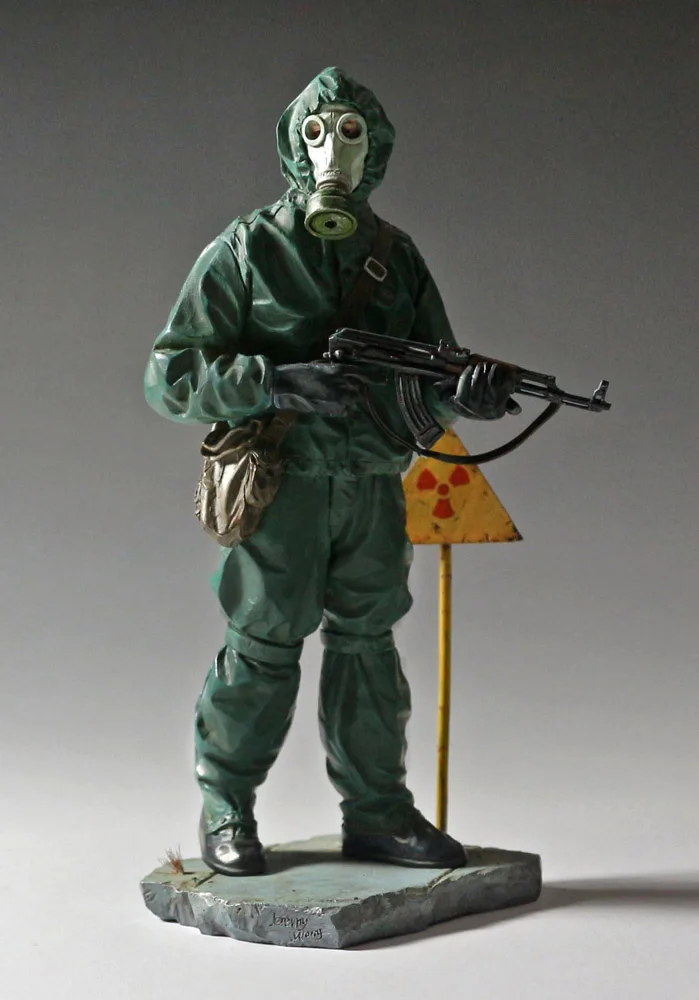 Unpainted Kit 1/16 120mm ancient with gas mask 120mm    figure Historical  Figure Resin  Kit