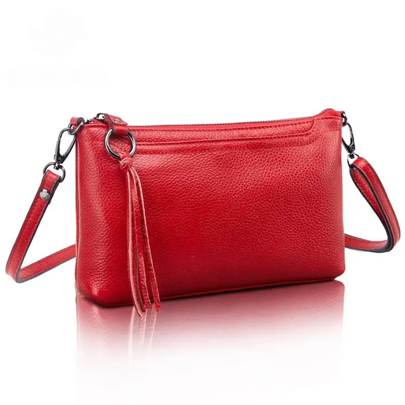 Fashion Messenger Bag For Women Genuine Leather Mini Clutch Bag real leather solid Women shoulder bags Casual lady handbag