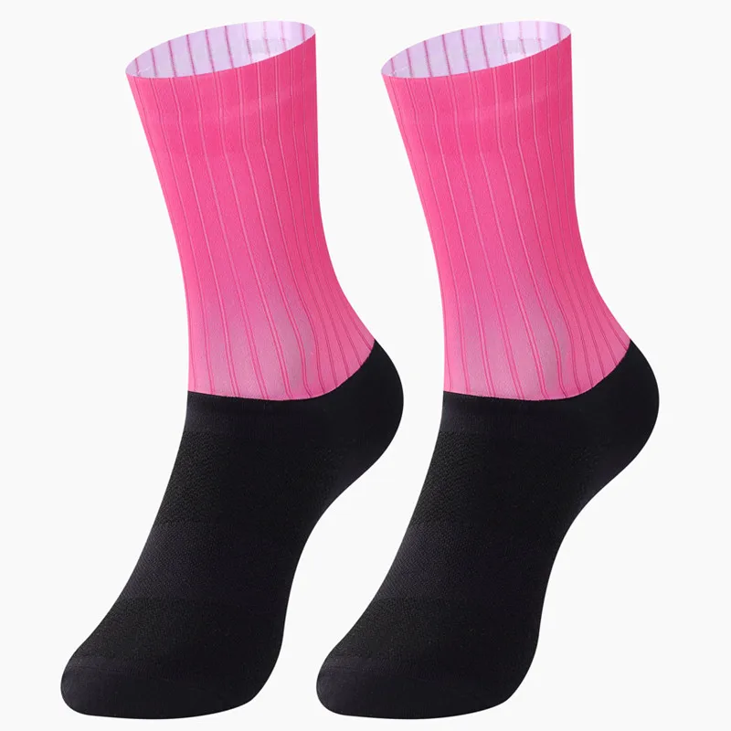 New Bike Team Aero Socks calzini da ciclismo antiscivolo senza cuciture calzini da bicicletta da strada calzini sportivi a compressione per bici da corsa all'aperto