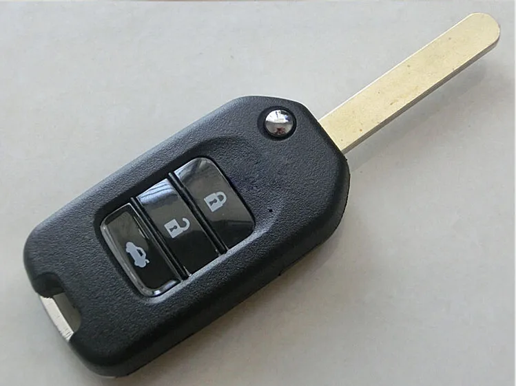 

FOLDING FLIP REMOTE SHELL FOB CASE 3 BUTTONS FIX FOR 2014 HONDA CRIDER JADE CIVIC ACCORD CITY ODYSSEY KEY BLANKS