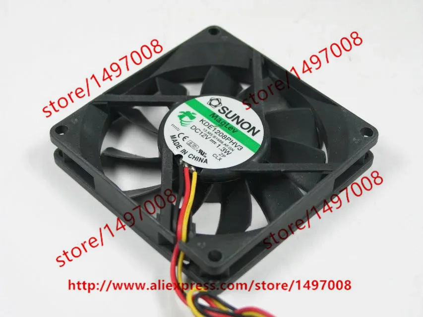 

SUNON KDE1208PHV3 13.MS.B1588.AF.GN DC 12V 1.3W 80X80X15mm Server Cooling Fan