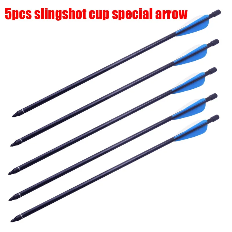 Slingshot Round Ball Toy Shooting Pocket Cup Device Hunting Compound Camping Bow Arrow Mini Shot Arrow brush Outdoor Tools